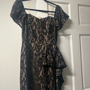 Black lace gown